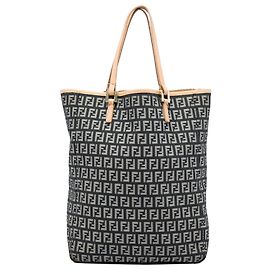 Tote in tela Zucchino grigio Fendi