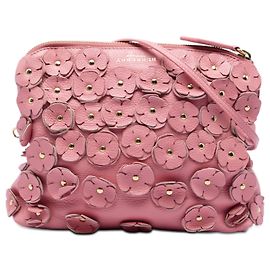 Burberry Pink Prorsum Leather The Petal Fold Over Crossbody