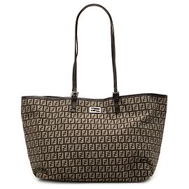 Fendi Zucchino Canvas Tote in Braun