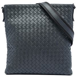 Bottega Veneta Borsa a tracolla VN Crossbody in nappa grigia Intrecciato