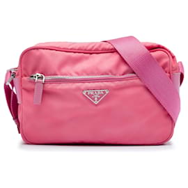 Borsa Camera in Tessuto rosa Prada