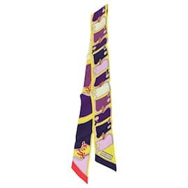 Hermès Twilly Seidentuch Yellow Camails