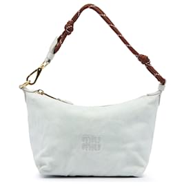 Pochette en gabardine de coton blanc Miu Miu