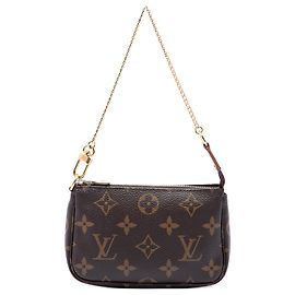 Louis Vuitton Marrone Monogram Mini Pochette Accessoires