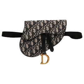 Dior Saddle Gürteltasche aus Blue Oblique Canvas