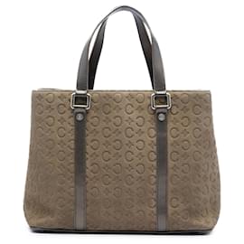 Céline Tote Celine Brown C Macadam Suede