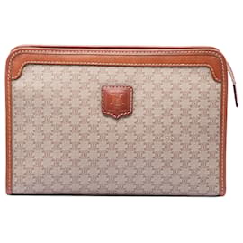 Céline Clutch in tela rivestita Celine Beige Macadam