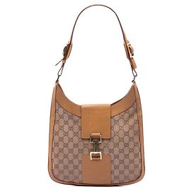 Borsa a tracolla Jackie in tela GG beige Gucci