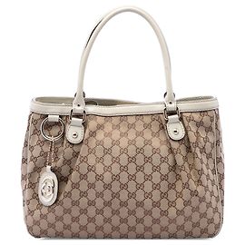 Tote Sukey en lona GG beige Gucci