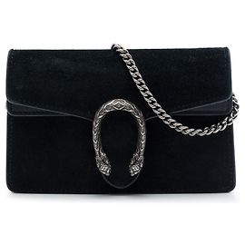 Mini borsa Dionysus in velluto nero Gucci
