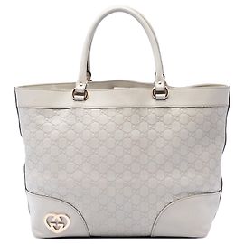 Gucci Guccissima Lovely Tote Weiß