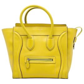 Céline Celine Yellow Mini Kalbsleder Luggage Tote