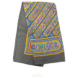 Sciarpa in seta Hermès Gray Qalamdan 90