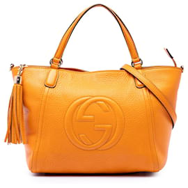 Borsa Soho Cellarius piccola in pelle di vitello gialla di Gucci