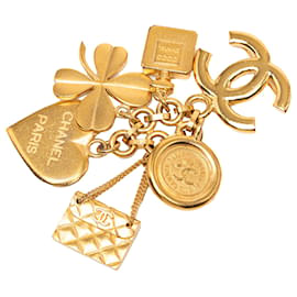 Spilla Chanel Icon Charm CC Placcata Oro