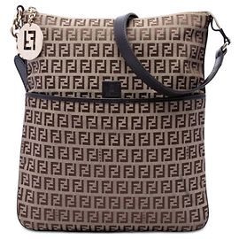 Fendi Beige Zucchino Canvas Crossbody