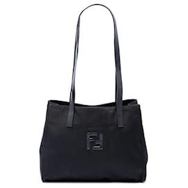 Tote in nylon FF nero Fendi