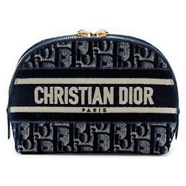 Pochette cosmetici Dior Blue Velvet Oblique