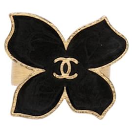 Chanel Butterfly Ring aus Gold CC vergoldetem Emaille