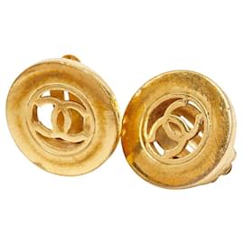 Orecchini tondi vintage Chanel Coco Mark
