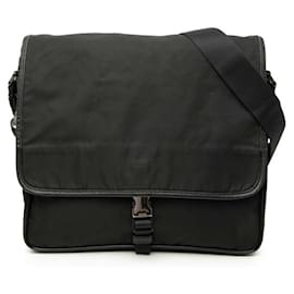Borsa a tracolla con placca logo Triangle Prada