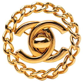 Spilla Chanel Coco Mark Turnlock Chain Motif
