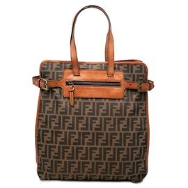 Fendi Zucca Canvas Leder Tote Bag