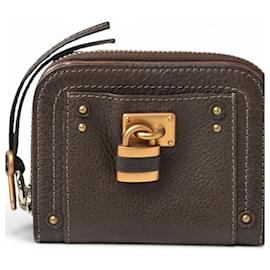 Chloé Paddington Bi-fold Wallet in Brown Leather