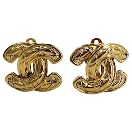Pendientes de clip Chanel Vintage Gold Plated