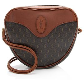 Borsa Crossbody in Tela Monogramma e Pelle di Vitello Saint Laurent