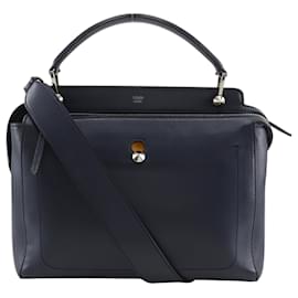 Bolso Fendi Dotcom de piel azul marino