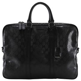 Borsa a mano Gucci in PVC nero