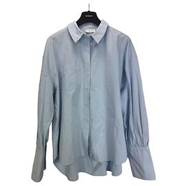 Anine Bing Camicia Oversize in Cotone Azzurro