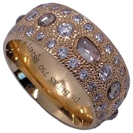 Anello De Beers Talisman in oro rosa e diamanti