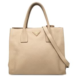 Borsa a mano con placca logo Triangle Prada