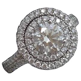 Anillo De Beers Diamante Halo 1,03 quilates