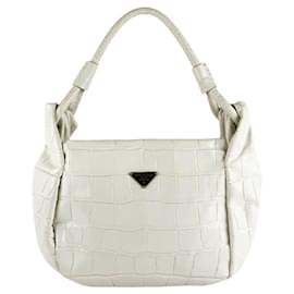 Borsa a mano in pelle goffrata Off-White Prada