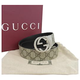 Gucci Gürtel Schwarz Beige