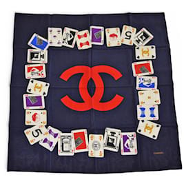 Sciarpa in seta Chanel con motivo Coco Mark