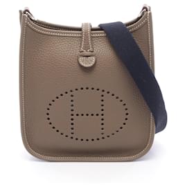 Hermès Borsa a tracolla Hermes Evelyne TPM in Etoupe Gray