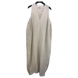 Autre Marque Abito Midi Tove Eladia Beige in Misto Cotone