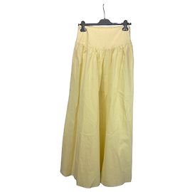 Autre Marque Susana Monaco Yellow Cotton Maxi Skirt