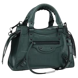 Sac à main BALENCIAGA Neo Classic City en cuir 2way Vert 638524 Auth 189890SM - Balenciaga