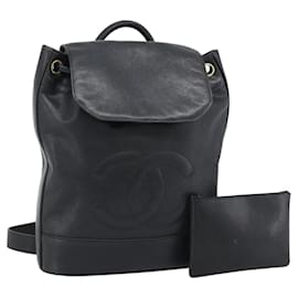Borsa a Spalla CHANEL in Pelle 2way Nero Oro CC Auth mr2604V - Chanel