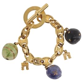 Céline Bracciale CELINE Macadam metallo Gold Tone Auth 189576M