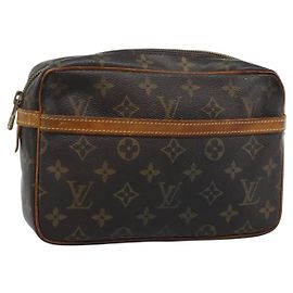 LOUIS VUITTON Monogram Compiegne 23 Clutch M51847 LV Auth hk3914