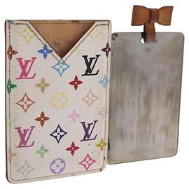 LOUIS VUITTON Monogram Multicolor Etui Hand Mirror White M92651 LV Auth 189513