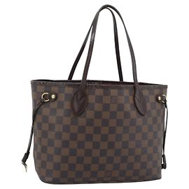 LOUIS VUITTON Damier Ebene Neverfull PM Tote Bag N51109 LV Auth ep15024