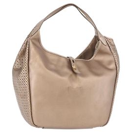 Borsa a Spalla Salvatore Ferragamo Gancini in Pelle Oro Autentica BA13730