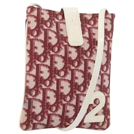 Borsa a tracolla Christian Dior Trotter Canvas PVC Rosso Autentica 188579A